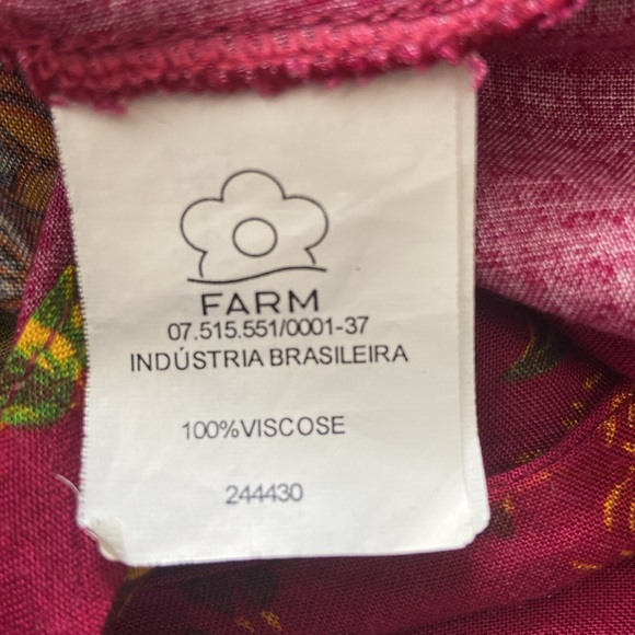 Farm Rio Backless Low Back Tie Paisley Floral Sheath Dress Long Sleeve Women’s M - Picture 15 of 15